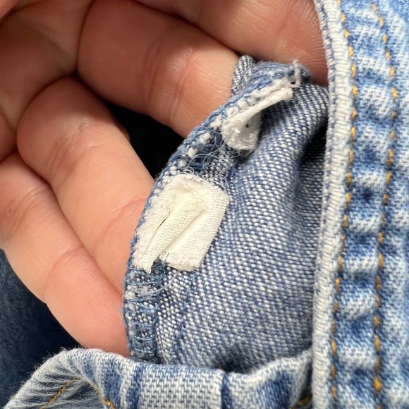 Vintage BNSF Blue Denim Long Sleeve Button Up Embroidered Shacket Men's XL - Picture 5 of 9